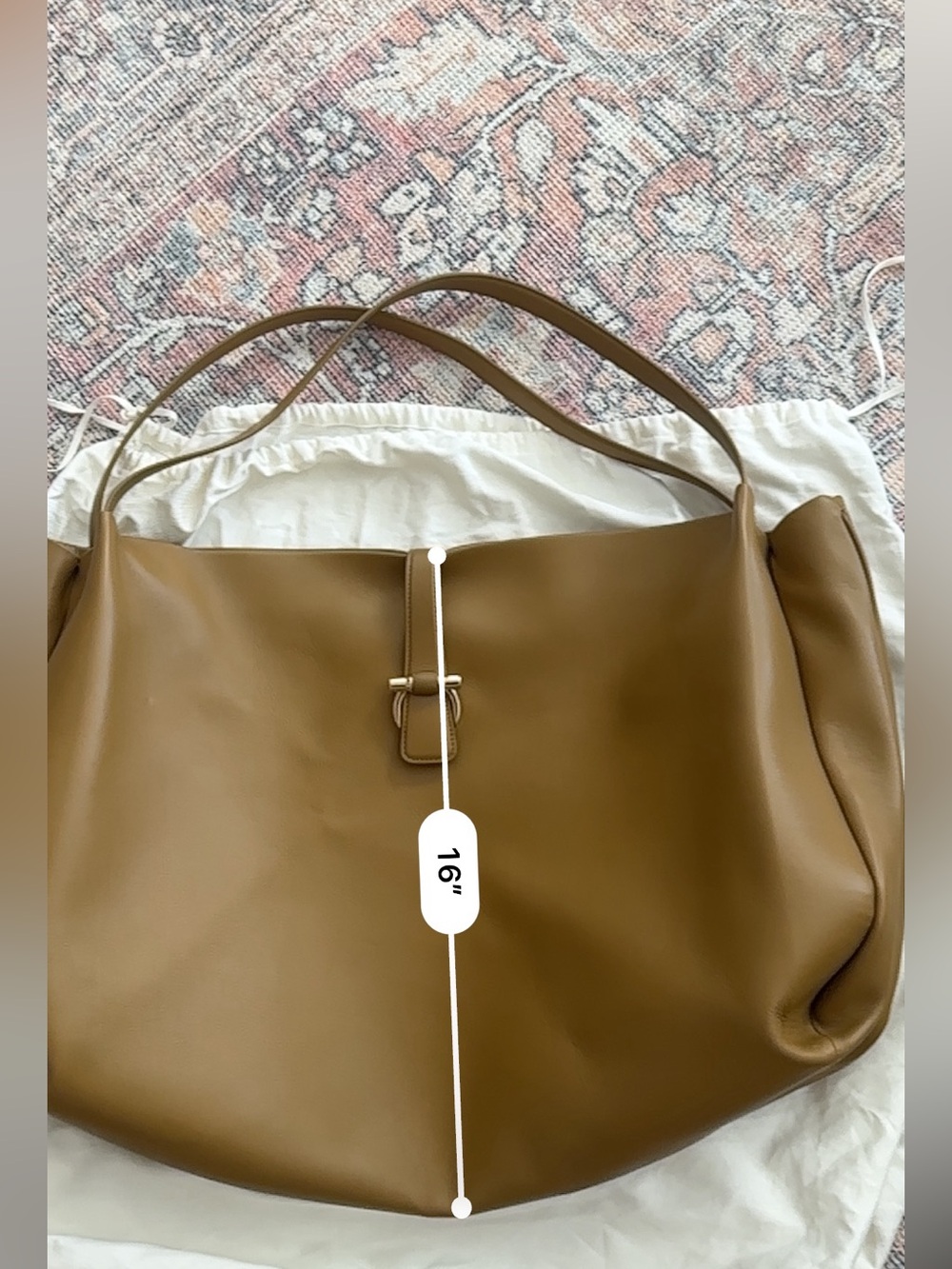 Salvatore Ferragamo Tan oversized Leather Tote - Picture 9 of 10
